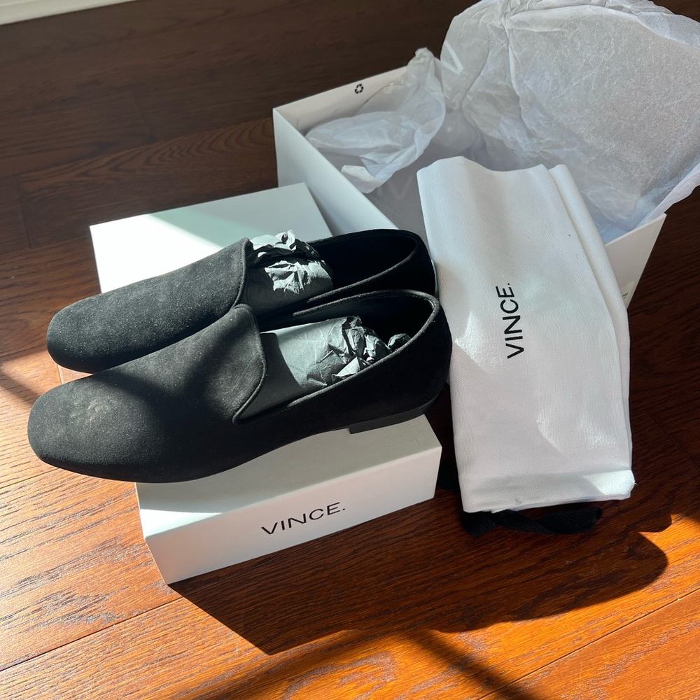 New in box Vince loafers in black